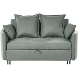 Beliani Schlafsofa 2-Sitzer HOVIN Stoff Grün