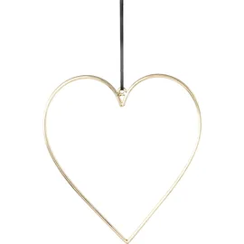 Creativ deco Herz 13 cm goldfarben