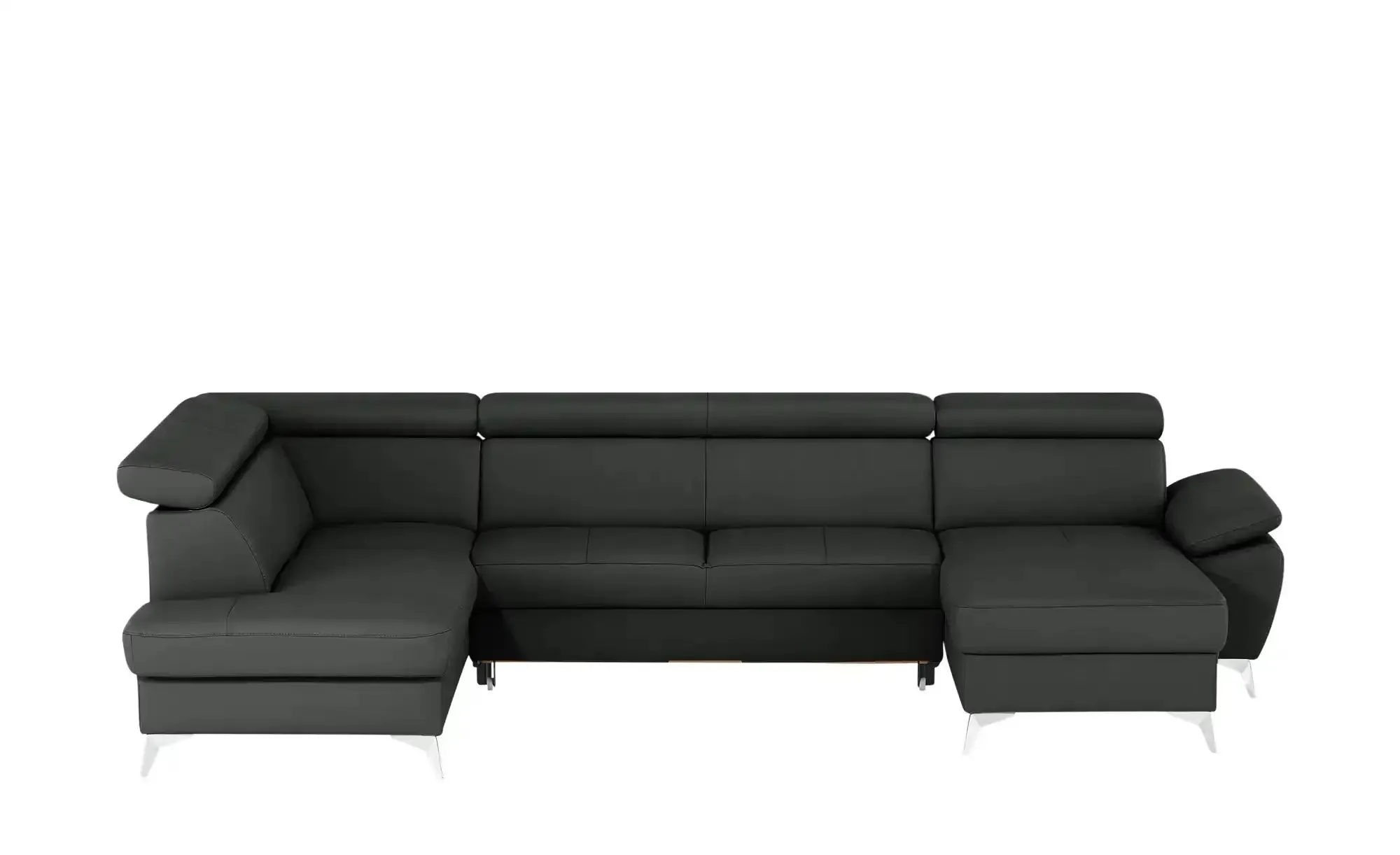 Primo Wohnlandschaft mit verstellbarem Kopfteil Apollo ¦ schwarz ¦ Maße (cm): B: 338 H: 96 T: 210.0