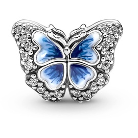 PANDORA Moments Funkelndes Blauer Schmetterling Charm aus Sterling-Silber mit Cubic Zirkonia - Kompatibel Moments Armbänder, 790761C01