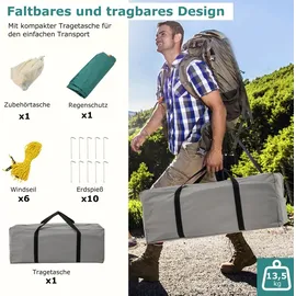Costway Tunnelzelt FANTASK Grün