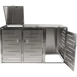 MCW Mülltonnenverkleidung E83 197 x 80 x 116 cm silber