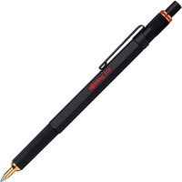 rOtring 800 Kugelschreiber | mittlere Spitze | Schwarze Tinte | Schwarze Schaft | nachfüllbar