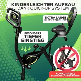 TRETMANN NEU 3in1 Heimtrainer Fahrrad klappbar -extra komfortabel& leise- [SoftFoam] DEKRA - mit tiefem Einstieg Hometrainer Fahrrad Ergometer klap...