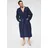 Bruno Banani Herrenbademantel BRUNO BANANI "Danny, Normallänge & Überlänge, auch in extra lang, Hotelbademantel" Gr. XL, blau (marine), L:125cm, Walkfrottee, Hausmäntel, mit Logostreifen, Herren Bademantel aus 100% Baumwolle, S-4XL