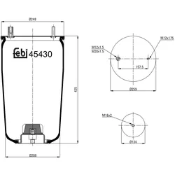 FEBI BILSTEIN Federbalg, Luftfederung 45430 0542941770