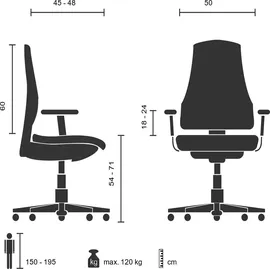 HJH Office Ergo Line II Work Stoff schwarz