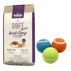 Bosch Soft Senior Land-Ziege & Kartoffel 12,5 kg + Schwimmender Tennisball 1 Stück GRATIS!
