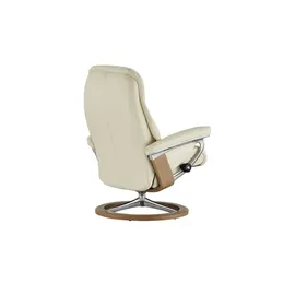 Stressless Relaxsessel mit Hocker Leder 79 x 103 x 73 cm Creme