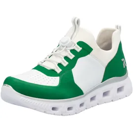 Rieker Slip-On Sneaker Damen Grün/Weiß 37