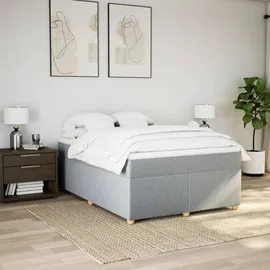 vidaXL Boxspringbett 140 x 200 cm Hellgrau