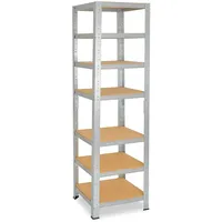 Shelfplaza HOME Schwerlastregal in verzinkt mit 7 Böden und