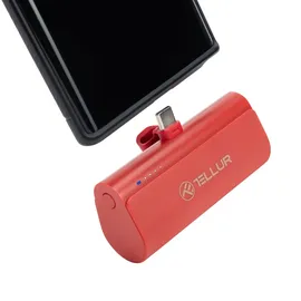 Tellur PD202 Powerbank, 5000 mAh, QC3.0 18 W + PD20 W, USB-C, rot - Rot