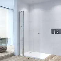 Duschwand Walk-In Glas Duschtrennwand 100 cm,Einscheibensicherheitsglas,mit Stabilisator,Aluprofile