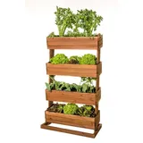 hecht International Hochbeet Cube 4 82 x 50 x 145 cm Braun