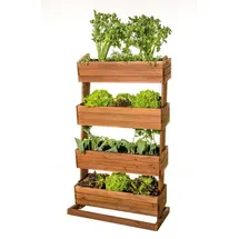 hecht International Hochbeet Cube 4 82 x 50 x 145 cm Braun