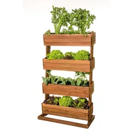 hecht International Hochbeet Cube 4 82 x 50 x 145 cm Braun