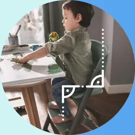 Kinderkraft Kinderhochstuhl LIVY Olive green mit Babyliege Wippe CALMEE