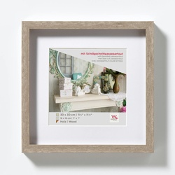 walther + design Stockholm 3D Holz Bilderrahmen 40x40 cm GRAU