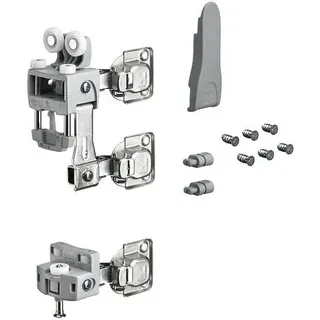Hettich WingLine l, Laufteilset m.u. Führung ohne Schließautomatik, 25 kg, grau, re