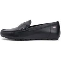Tommy Hilfiger Flag Leather Driver Loafer Damen Schwarz 38