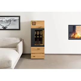 MASSIVMOEBEL24.DE Highboard 50 x 43,5 x 143 cm Wildeiche Natur geölt/lackiert / Braun