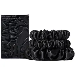 Slip Pure Silk Back To Basics Assorted Scrunchies - Dark Brown Haargummi BLACK Schwarz 