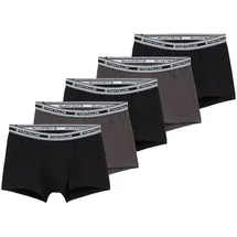 Tom Tailor Herren Kurze Boxershorts im 5er-Pack, schwarz, Uni, Gr. 4