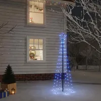 VidaXL LED-Weihnachtsbaum mit Erdnägeln Blau 108 LEDs 180 cm