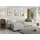 s-style möbel - Modernes Ecksofa mit Ottomane aus Hellgrau Cord-Stoff mit bequemem Sitz - Ottomane links - Grau