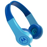 Grundig Motorola Lifestyle Squads 200 - Kabelgebunder Kinderkopfhörer - Begrenzter Lautstärk mit 85 dB, Flexibel und langlebig, Gehörschutz und Musik-Sharing-Funktion, Anti-Allergie-Kissen (BPA-frei) - Blau