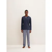 Tom Tailor Pyjamahose Pyjama-Hose aus Baumwolle mit Karomuster blau