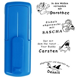 Smart-stamp - Größe: 47 x 18 mm - Farbe: Vollton-Blau