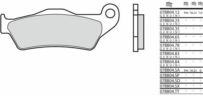 Brembo S.p.A. Bremsbeläge Vintage Sintermetall - 07BB0483