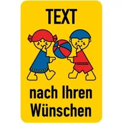 Spielplatzschild Sonderanfertigung, Alu, 500x750 mm