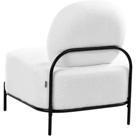 Beliani Sessel LUNDE Bouclé 72 x 71 x 70 cm Weiß