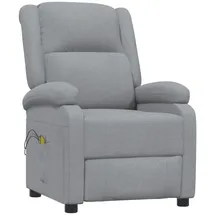 vidaXL Massagesessel Elektrisch 72 x 71 x 70 cm Hellgrau mit Fernbedienung