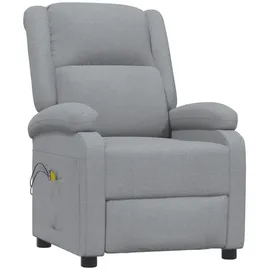 vidaXL Massagesessel Elektrisch 72 x 71 x 70 cm Hellgrau mit Fernbedienung