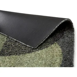 Schöner Wohnen Türmatte Manhattan Fußmatte Circle & modern, waschbar & rutschfest, olivgrün 67x100 cm,