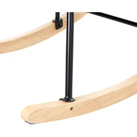 Beliani Schaukelsessel ARSET Cord 78 x 95 x 70 cm Cremeweiß