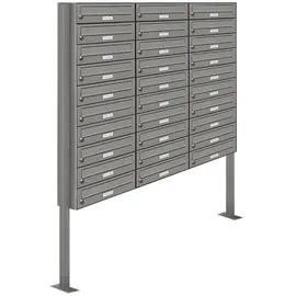 AL Briefkastensysteme 30er Premium Standbriefkasten RAL 9007 Grau
