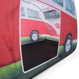 VW Collection Board Masters - Volkswagen Kinder-Pop-Up-Spiel-Zelt im T1 Bulli Bus Design 165 cm (Bus Front/Rot)