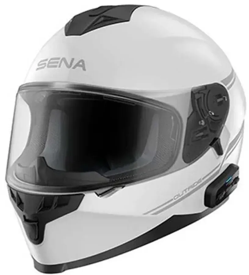 Sena Outride Bluetooth Integralhelm - Glossy White - 2XL