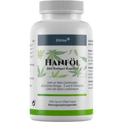 Hanföl Kapseln hochdosiert mit 1000mg Hanfsamenöl, Omega 3 und Omega 6