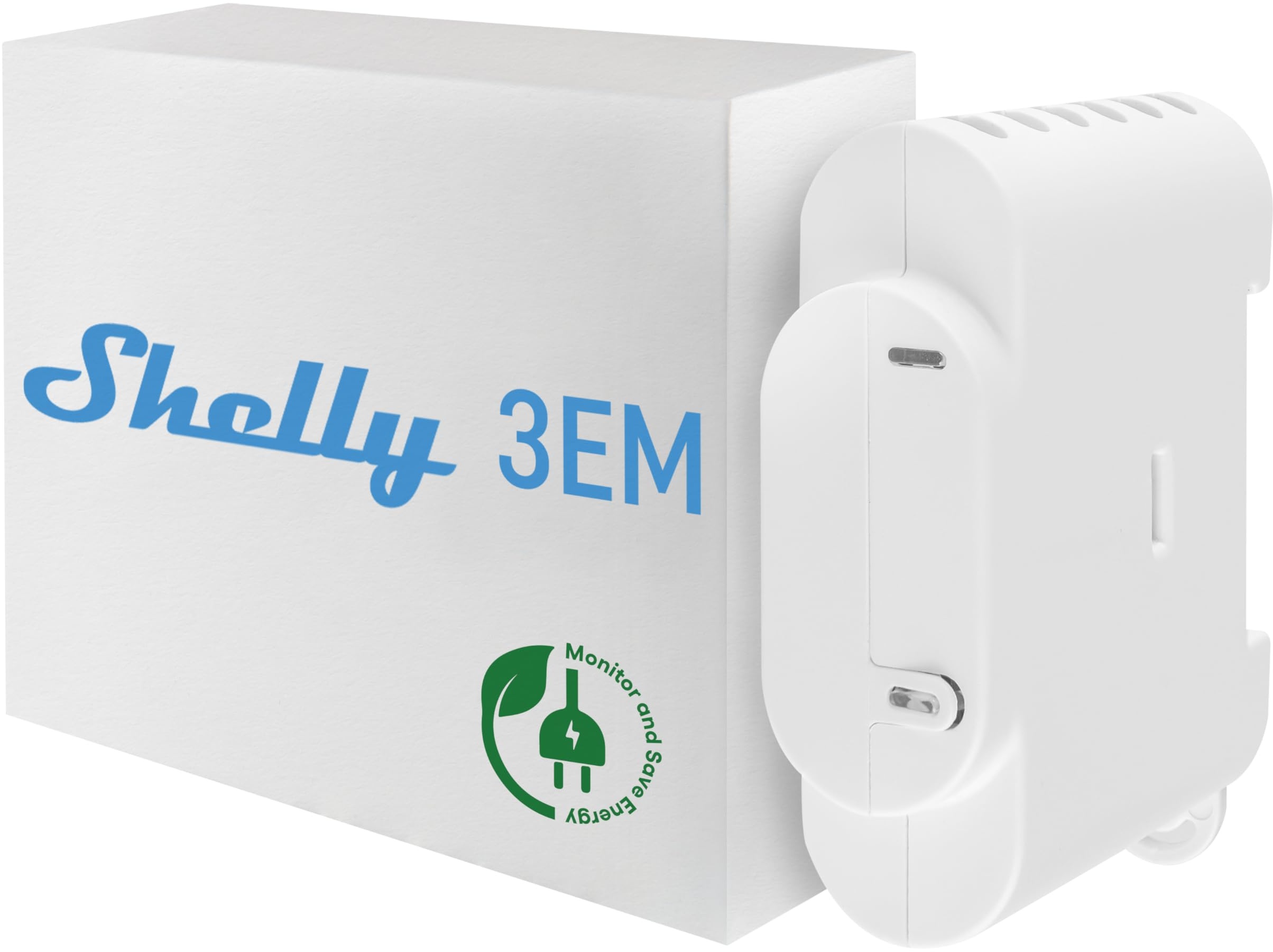 Shelly 3EM | Wlan-gesteuerter intelligenter 3 Kanal Relaisschalter mit Energiemessung und Schützsteuerung | Alexa & Google Home kompatibel | iOS Android App | Kein Hub erforderlich | Stromüberwachung