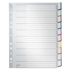 LEITZ Ordnerregister Vollformat, Überbreite blanko DIN A4