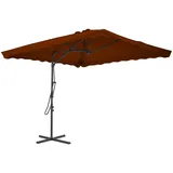 furnicato Sonnenschirm mit Stahlmast Terracotta-Rot 250x250x230 cm