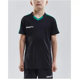 Craft Progress Contrast Trikot Kinder 9651 - black/team green 134/140