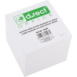 D.RECT Zettelklotz 110195, lose, 900 blatt weiß, 9 x 9 cm