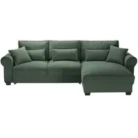 Sofa.de Ecksofa beidseitig montierbar Angelina groß ¦ grün ¦ Maße (cm): B: 318 H: 92 T: 197